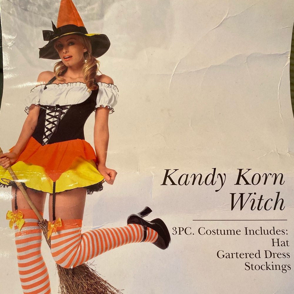 Kandy Korn Witch Costume New! Candy Corn-Halloween